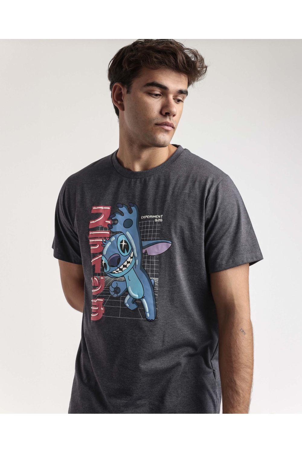 disney pijama manga corta stitch anime para hombre gris jaspe (3)