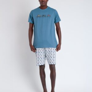 diver pijama manga corta generals para hombre azul
