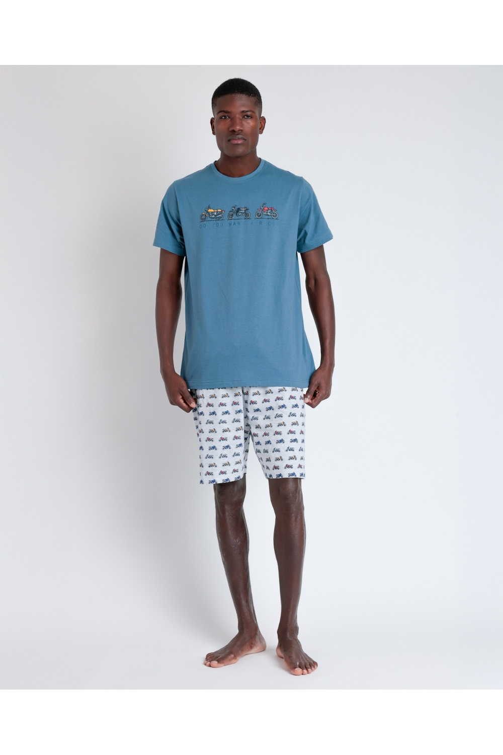 diver pijama manga corta generals para hombre azul